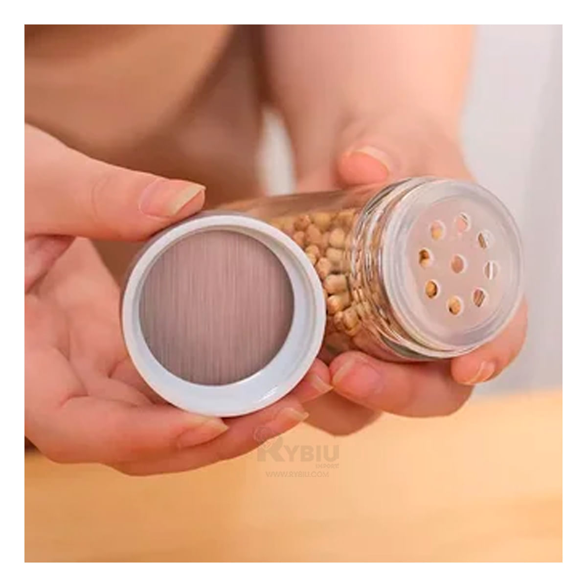 Set Condimentero de 16 Frascos Color Acero