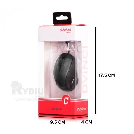 Mouse Cybertel Dvinci Negro entra de USB