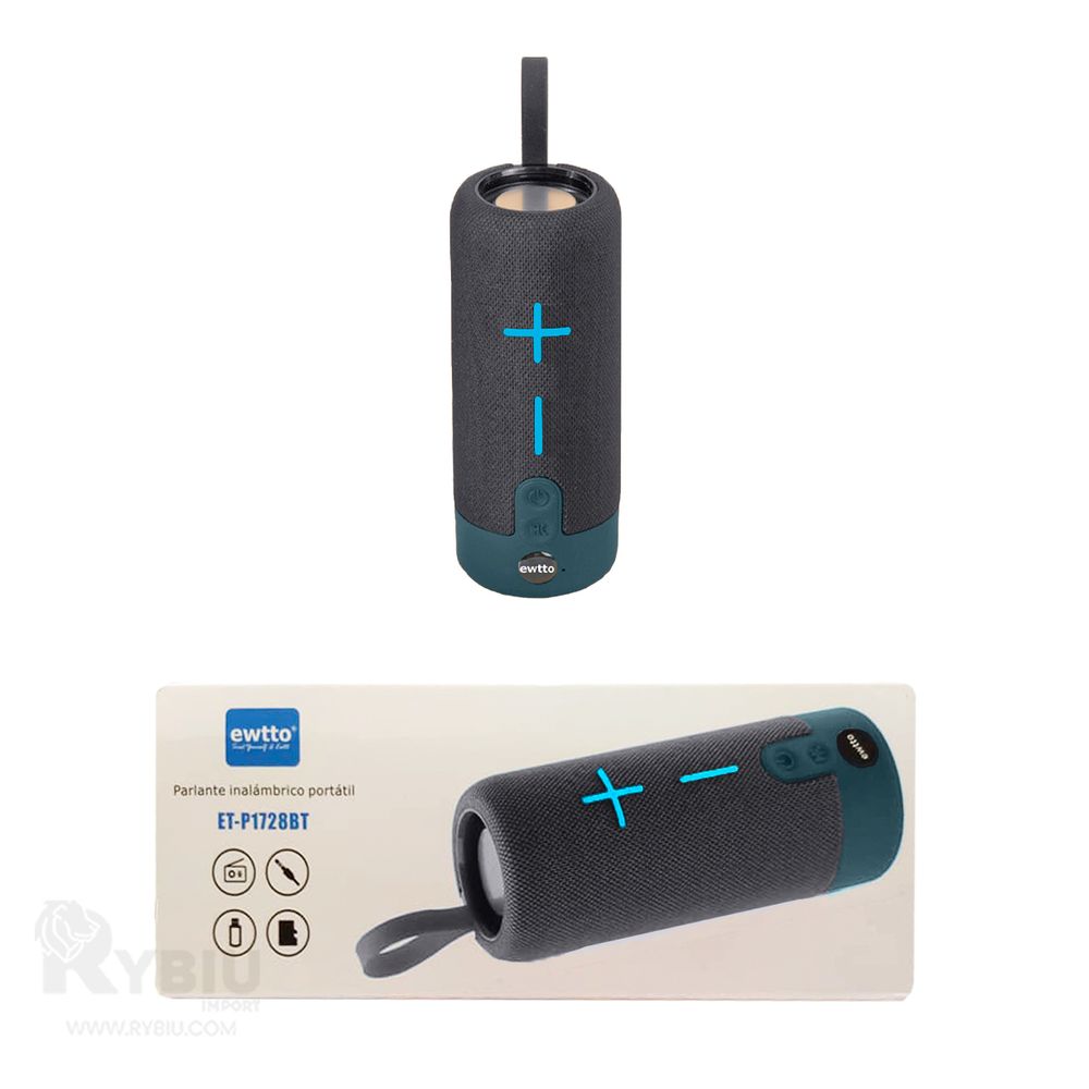 Bocina Bluetooth LED 4 Pulgadas Plomo EWTTO ET P1728BT Bocina Bluetooth LED 4 Pulgadas Plomo EWTTO ET P1728BT