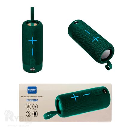 Bocina Bluetooth LED 4 Pulgadas Verde EWTTO ET P1728BT RYBIU IMPORT