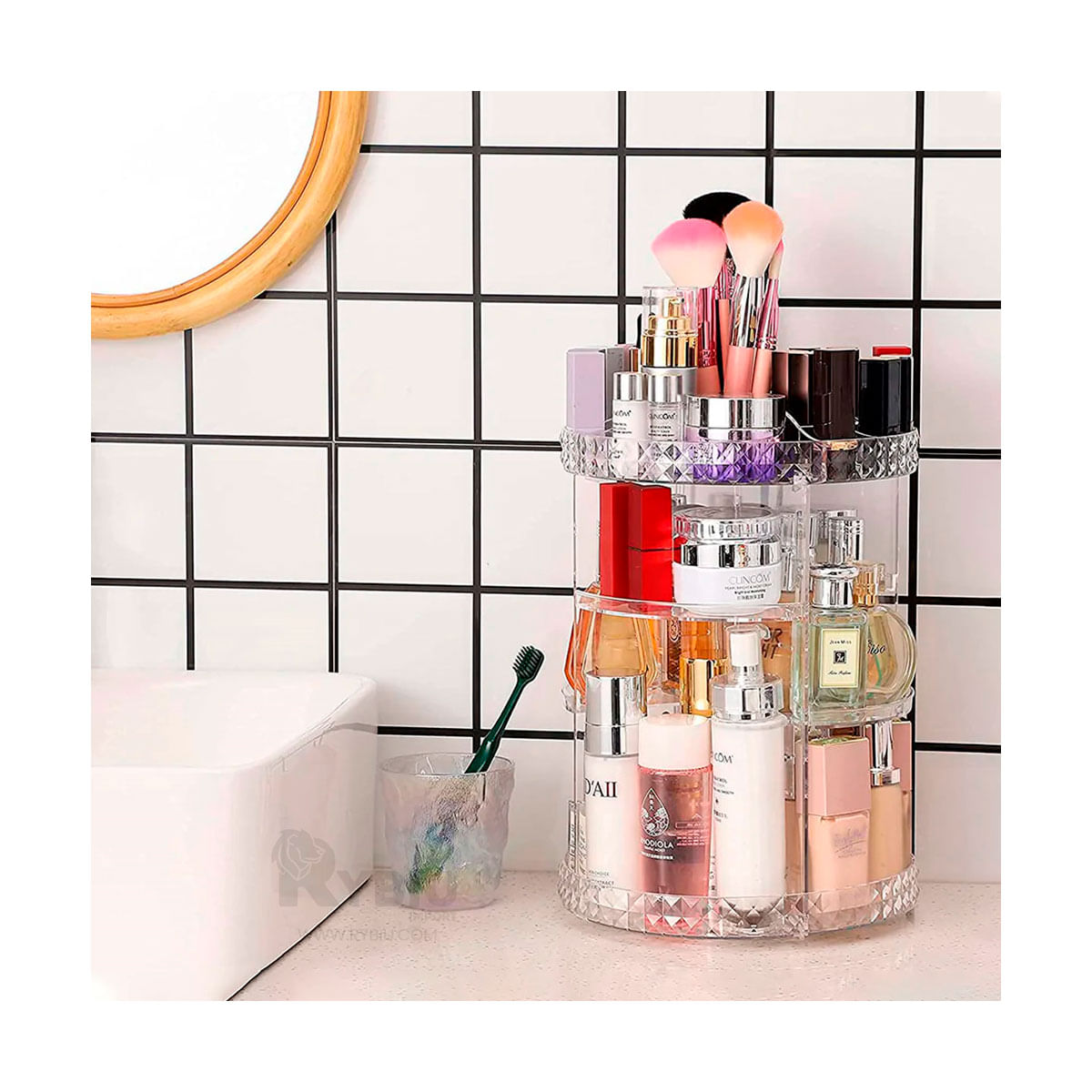 Organizador de Cosmeticos Acrilico Giratorio 360