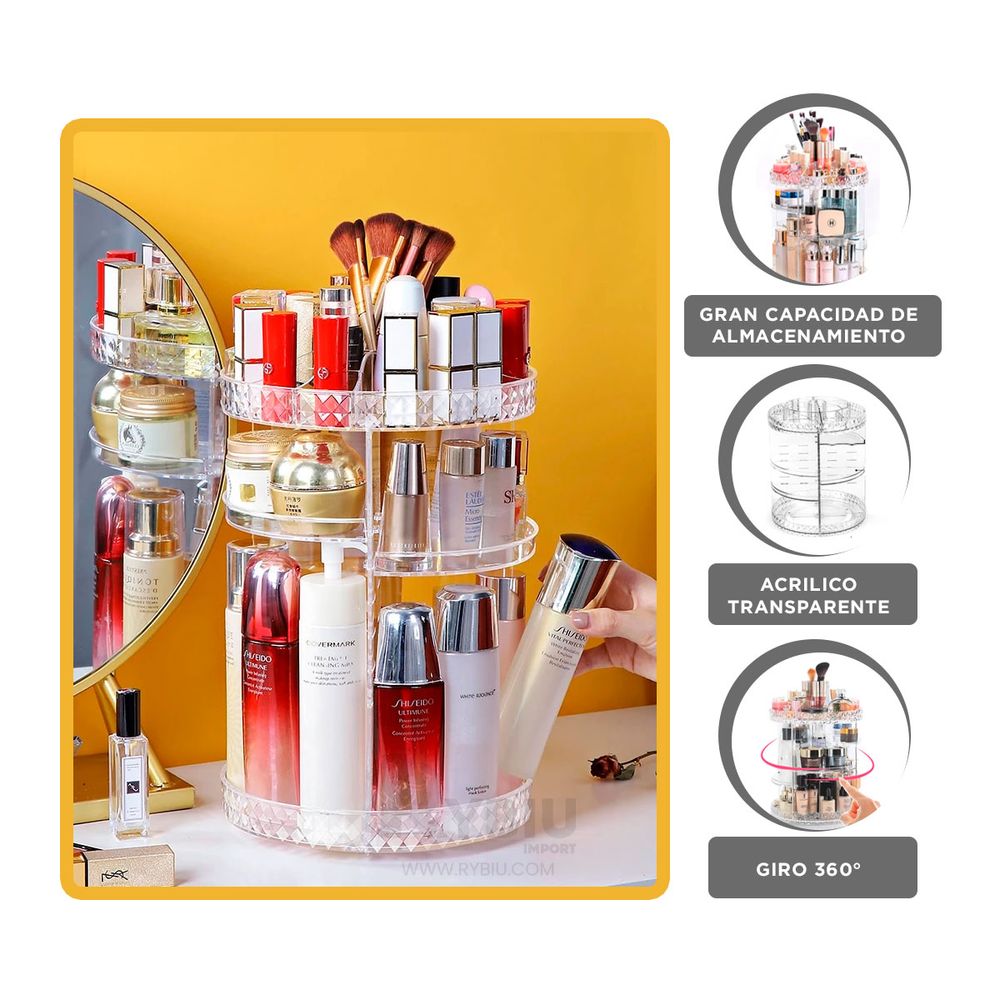 Organizador Grande de Cosmeticos 360 Acrilico Organizador Grande de Cosmeticos 360 Acrilico