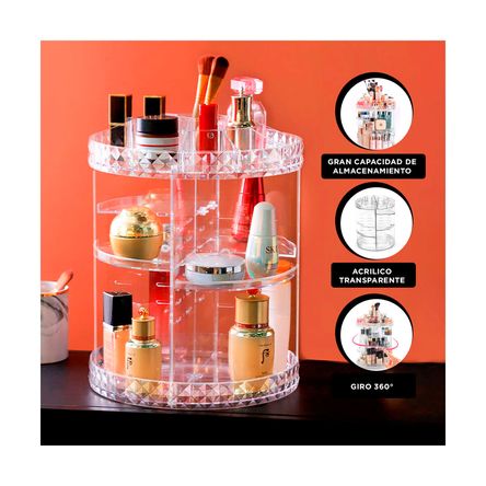 Organizador Giratorio Acrílico de Maquillaje para Hogar Organizador Giratorio Acrílico de Maquillaje para Hogar