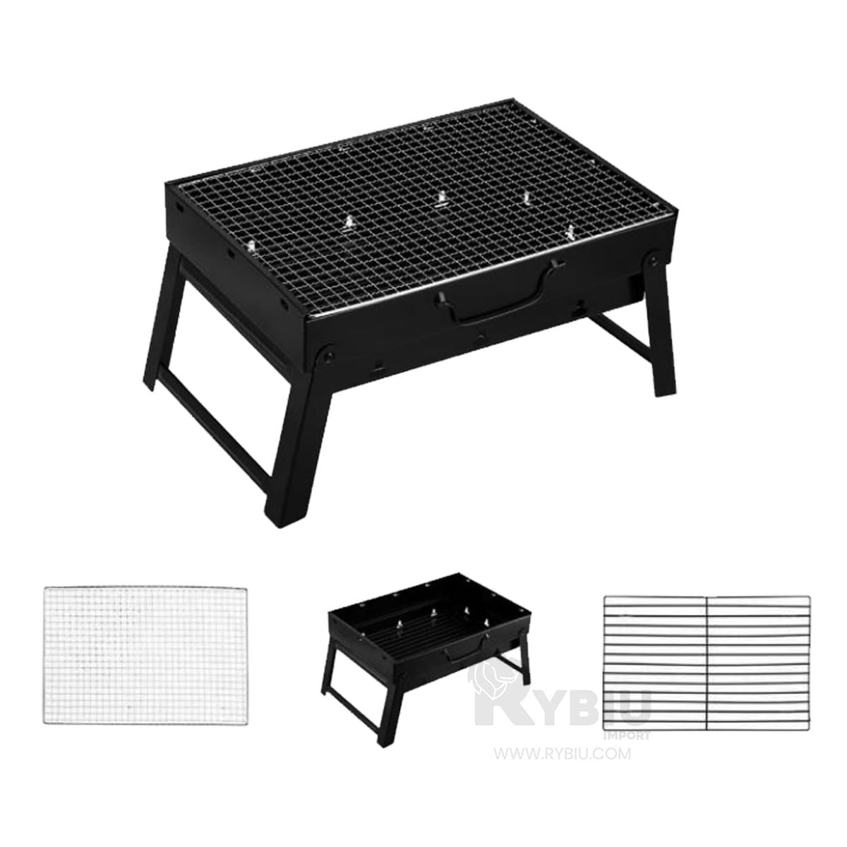 Mini Parrilla con Carbon Plegable para Portatil