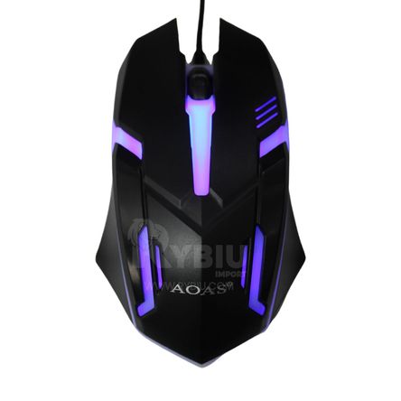 Mouse Gaming Ergonomico con Luces y Portal USB  RYBIU IMPORT