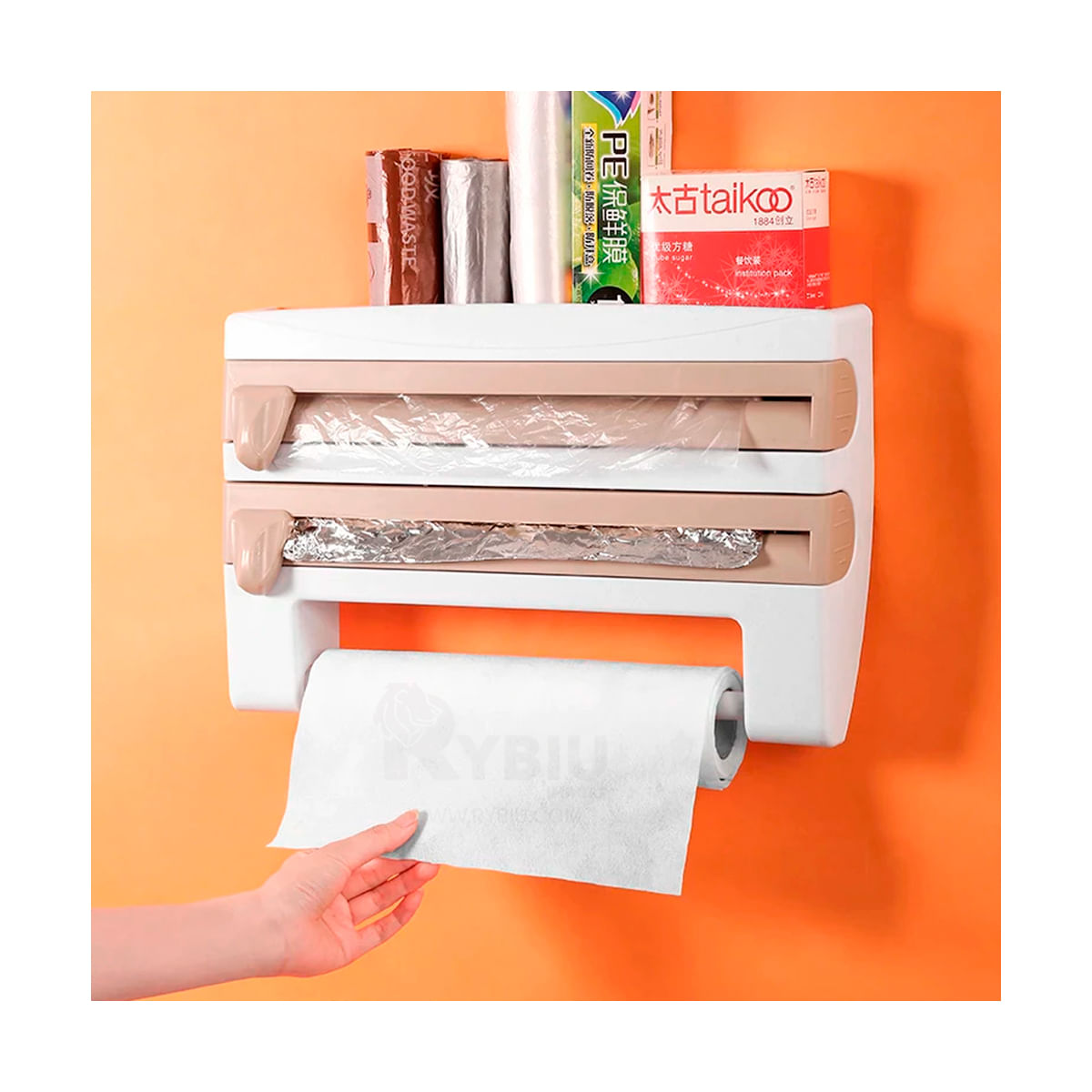 Set Organizador Tipo Pared Color Beige para Cocina