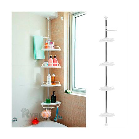 Esquinero de Color Blanco Organizador de Baño Esquinero de Color Blanco Organizador de Baño