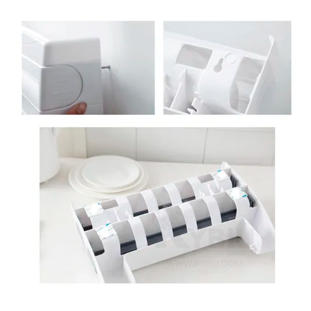 Set Organizador Color Plomo para Cocina