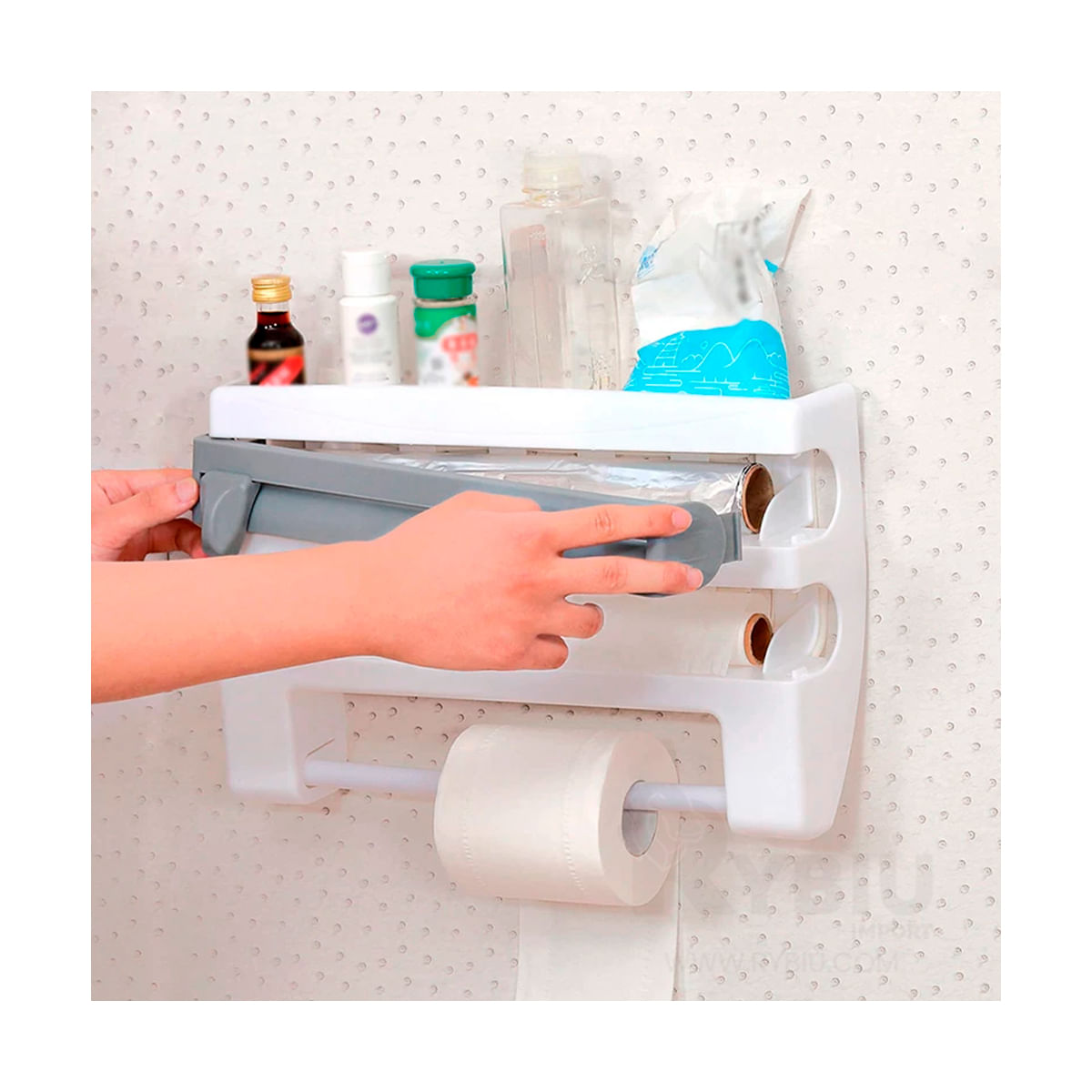 Novedoso Organizador de Cocina Color Plomo