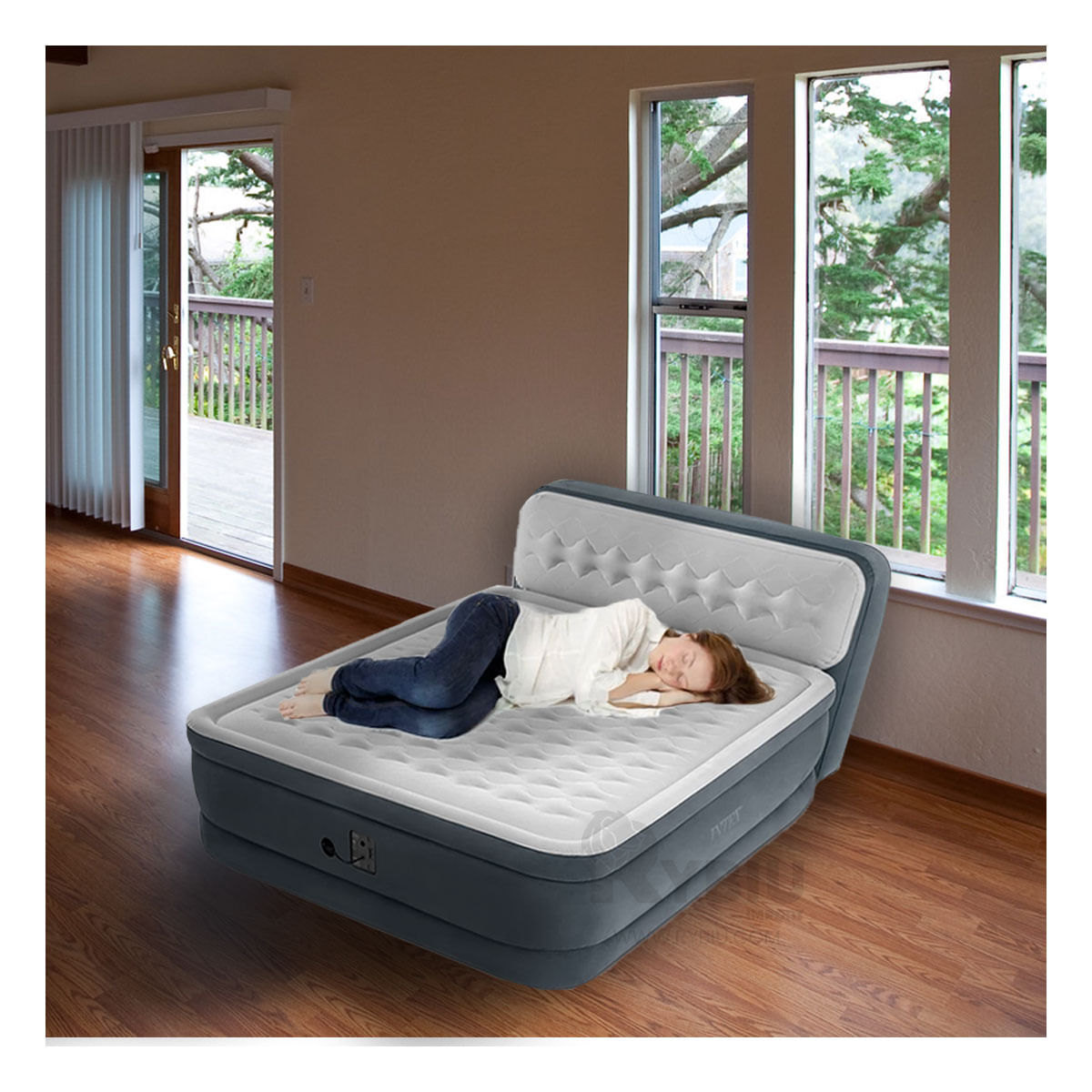 Intex Cama de Aire Resistente Blanco Inflable