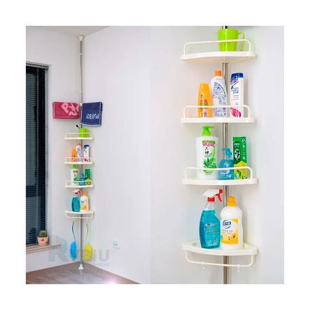 Esquinero Ajustable de Ducha 4 Niveles Blanco Esquinero Ajustable de Ducha 4 Niveles Blanco