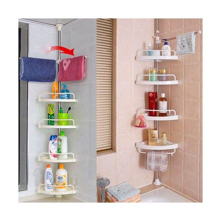 Esquinero Ajustable 4 Niveles para Baño del Hogar