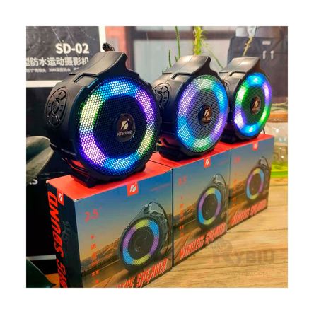 Altavoz con Anillos Led Color Negro KTS 1662 RYBIU IMPORT