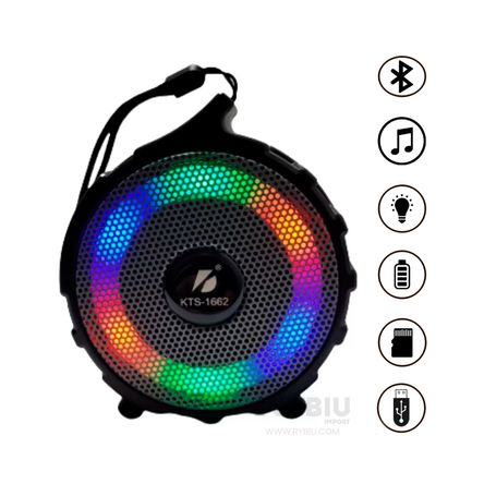 Reproductor de Musica Bluetooth Color Negro KTS 1662 RYBIU IMPORT