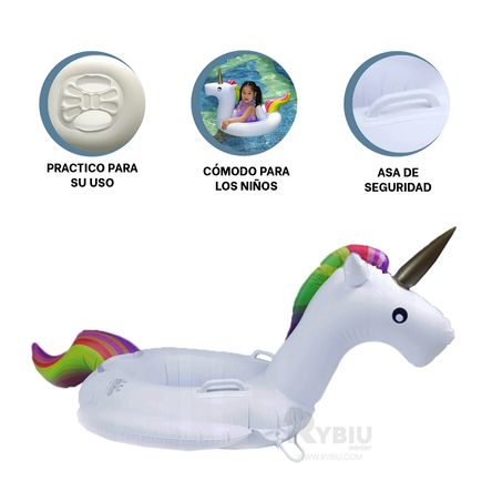 Flotador para Piscina Infantil con Asa de Seguridad RYBIU IMPORT