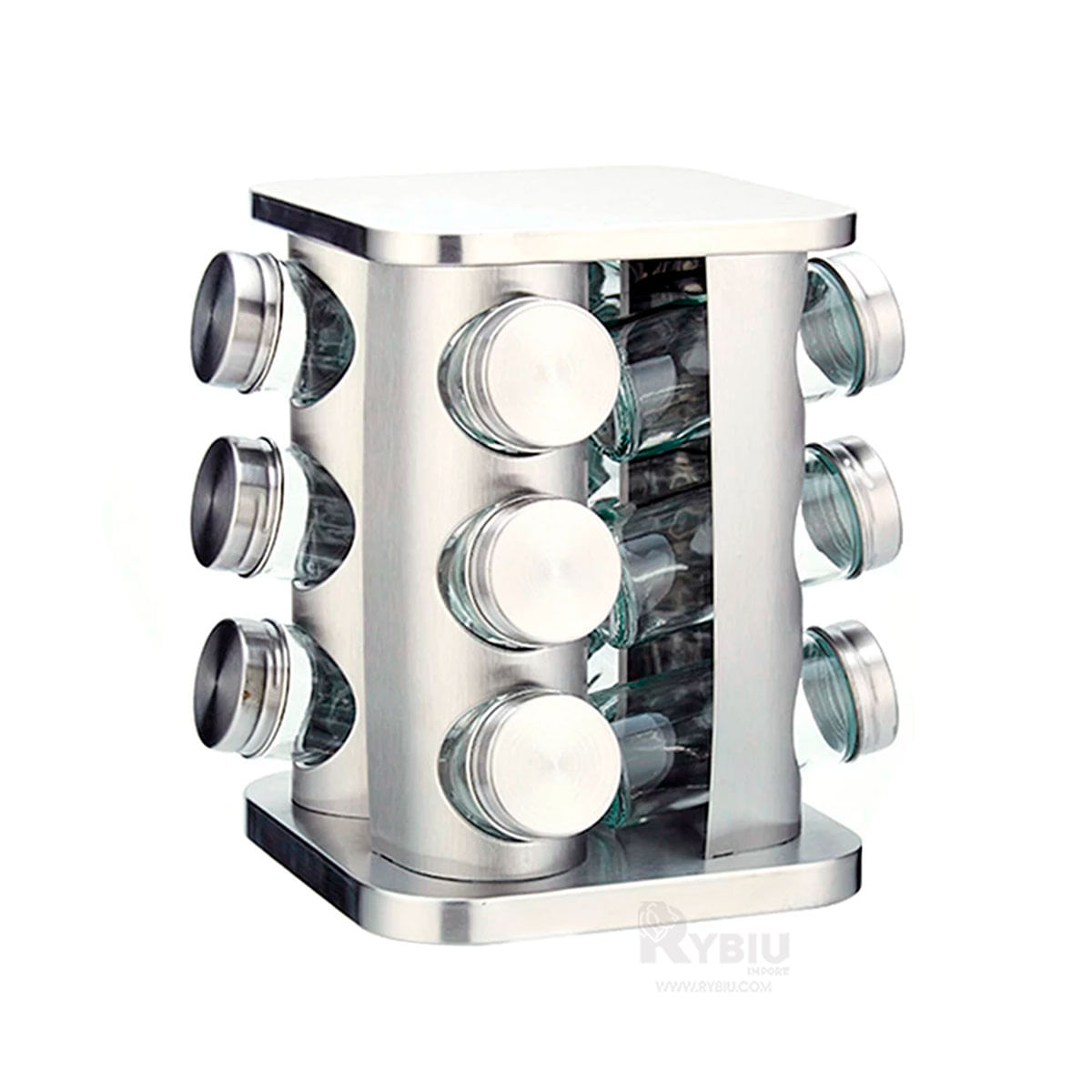 Condimentero de Color Acero Inoxidable para Frascos