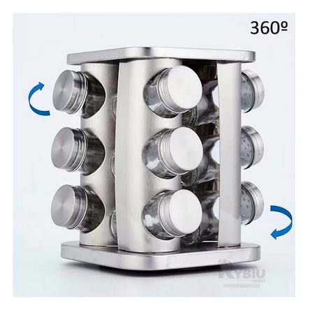 Estante Metal Giratorio para Tarros de 12 Frascos