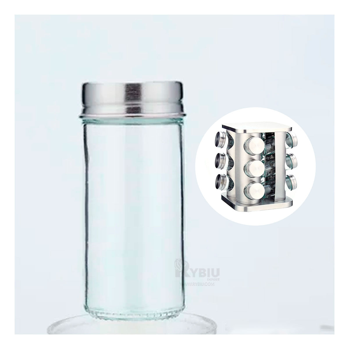 Conjunto de Condimentero Metal Original para 12 Frascos