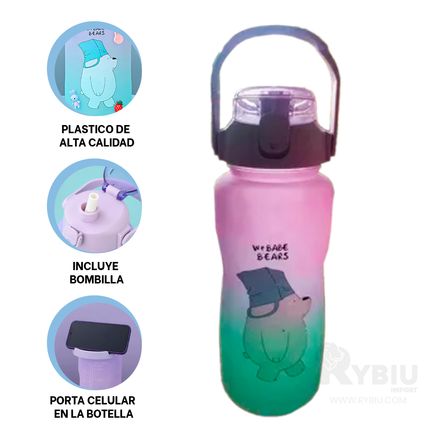 Botella Deportiva Mediano de Agua Osos 2L Botella Deportiva Mediano de Agua Osos 2L