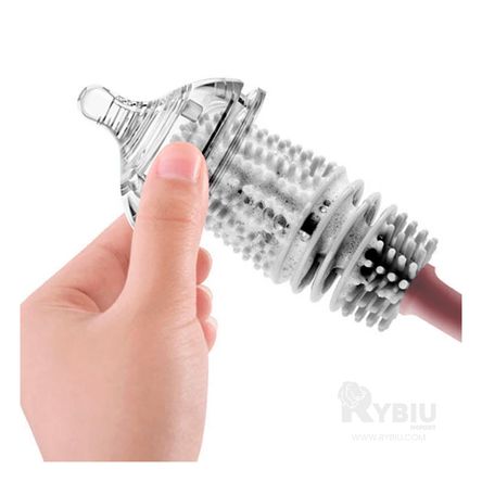 Color Rosado Cepillo de Botella de Silicona para Cocina Color Rosado Cepillo de Botella de Silicona para Cocina