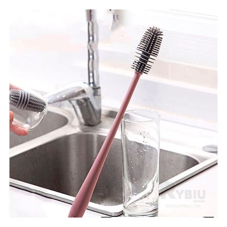 Color Rosado Cepillo Multifuncional de Silicona para Cocina Color Rosado Cepillo Multifuncional de Silicona para Cocina