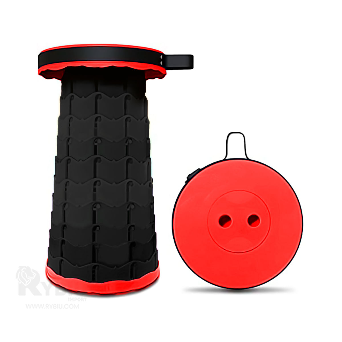 Silla Portatil para Camping Ajustable Rojo