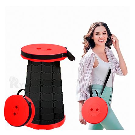 Taburete Resistente Plegable de Color Rojo Taburete Resistente Plegable de Color Rojo