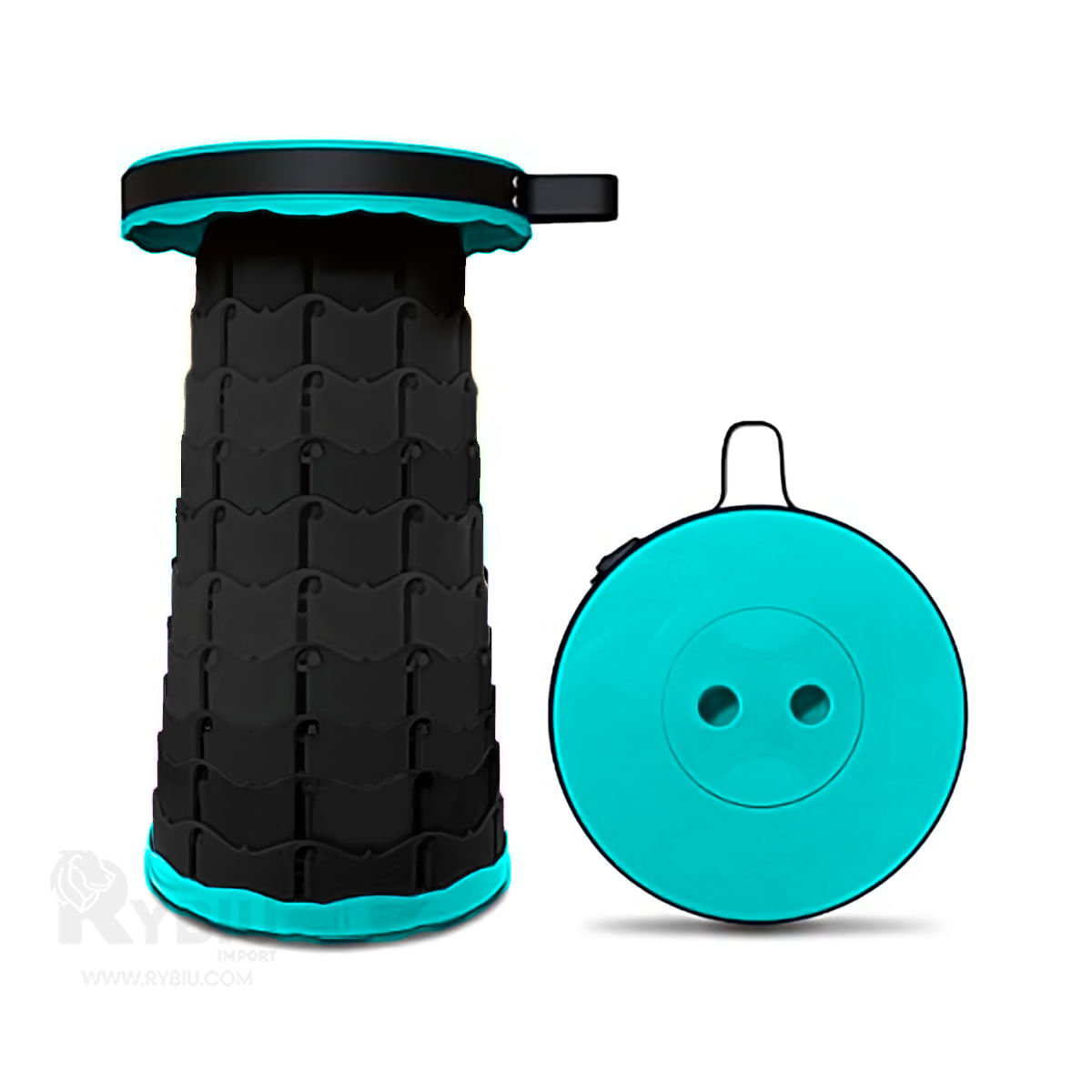 Silla Portatil para Camping Ajustable Turquesa