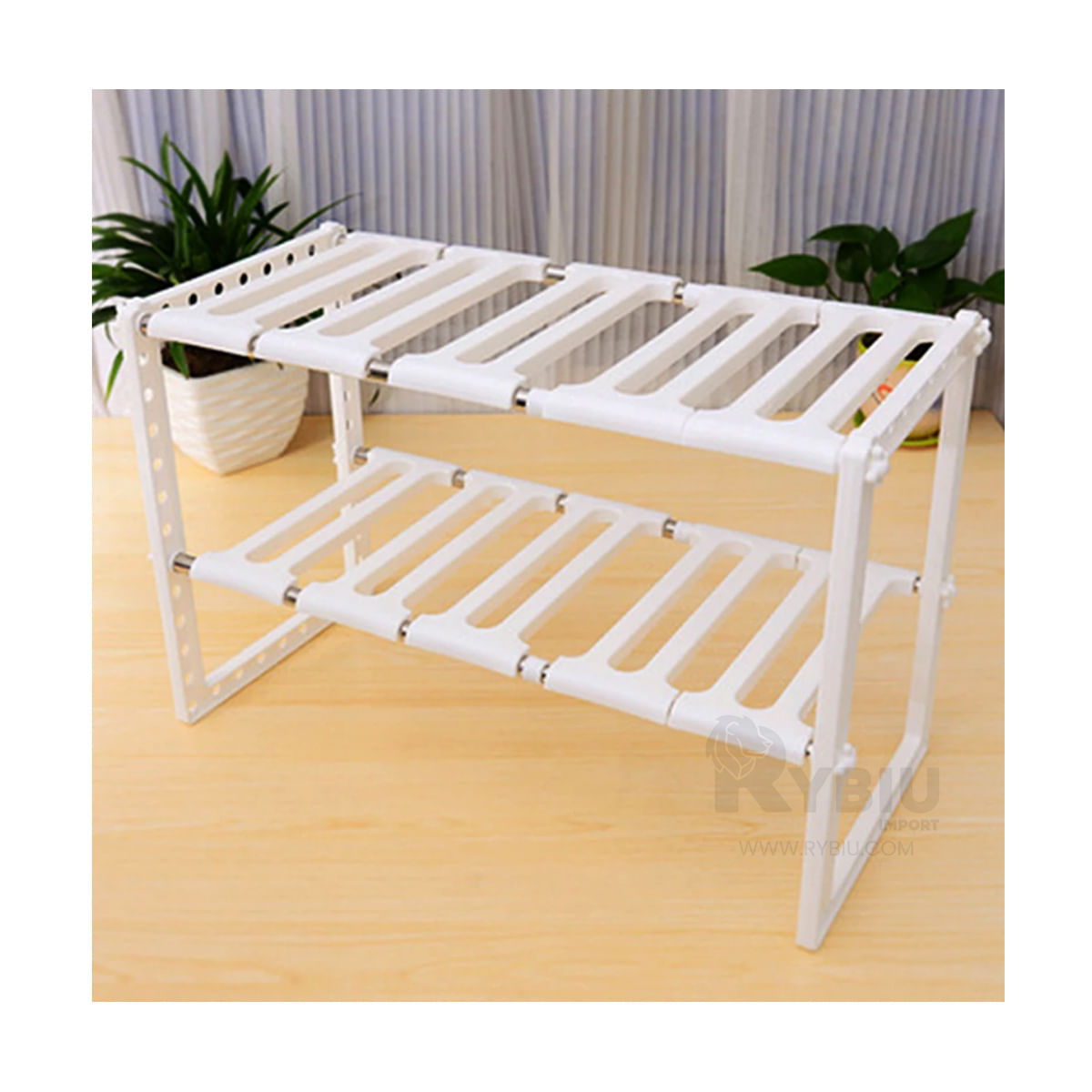 Estante Organizador Retractil para Cocina Blanco