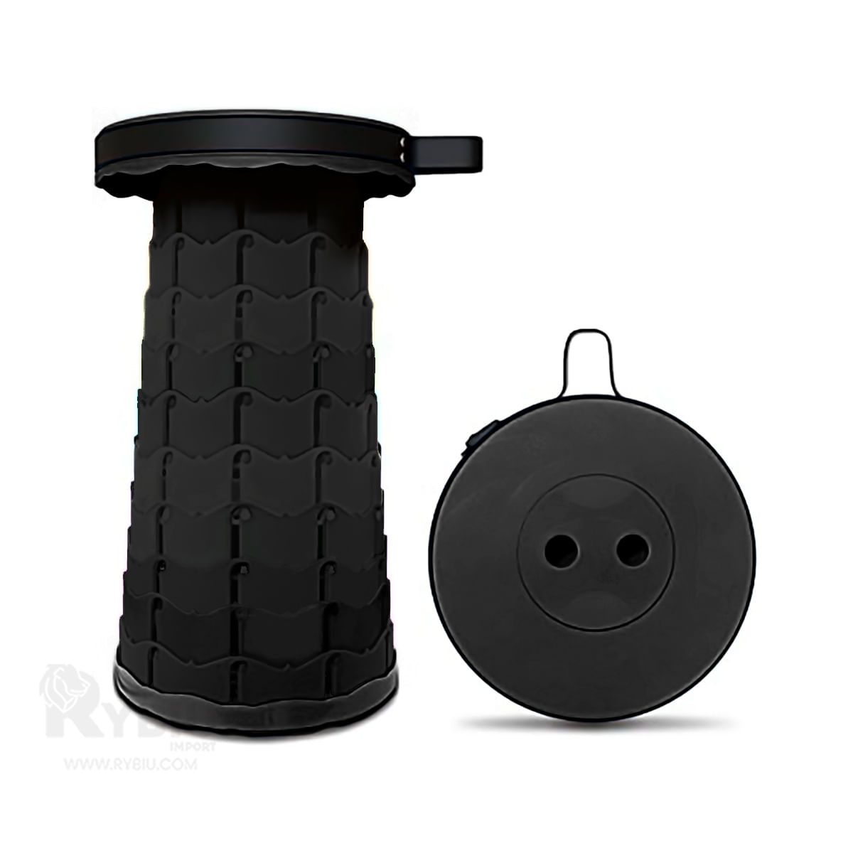 Silla Portatil para Camping Ajustable Negro