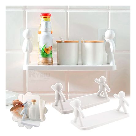 Repisa con Humanoide de Plastico Color Blanco