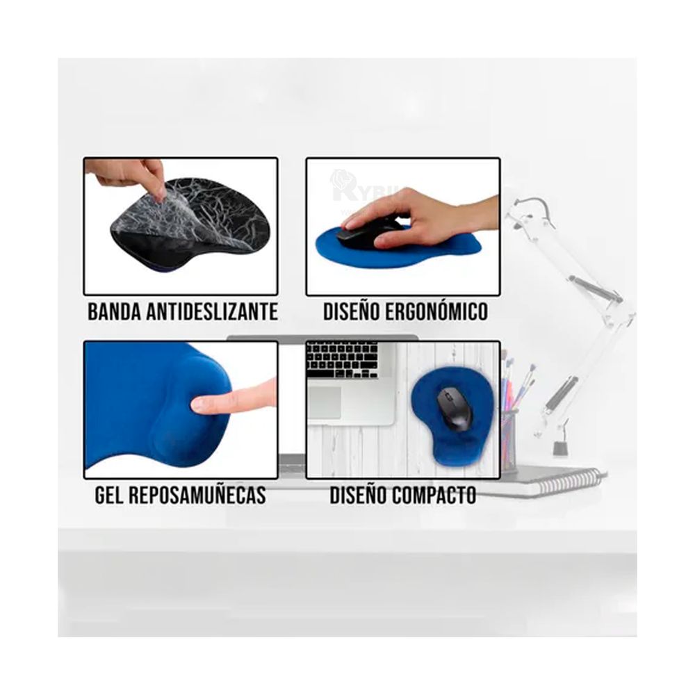 Mouse Pad con Almohadilla de Gel Color Azul Promart