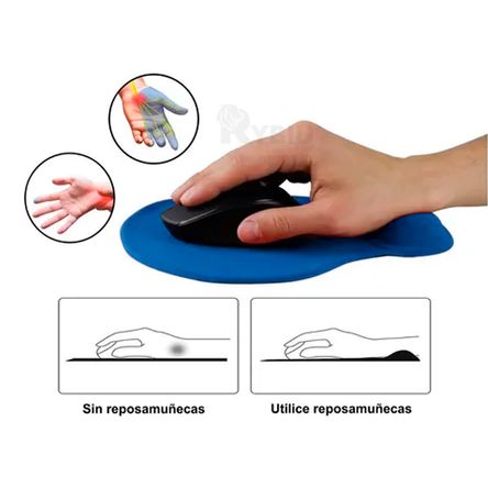 Mouse Pad Ergonomico para Escritorio Color Azul I Oechsle - Oechsle