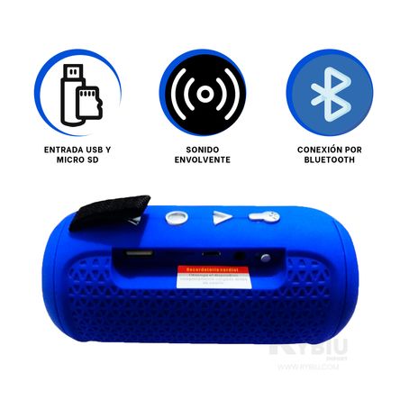 Parlante con Entrada y Sonido Envolvente Azul RYBIU IMPORT