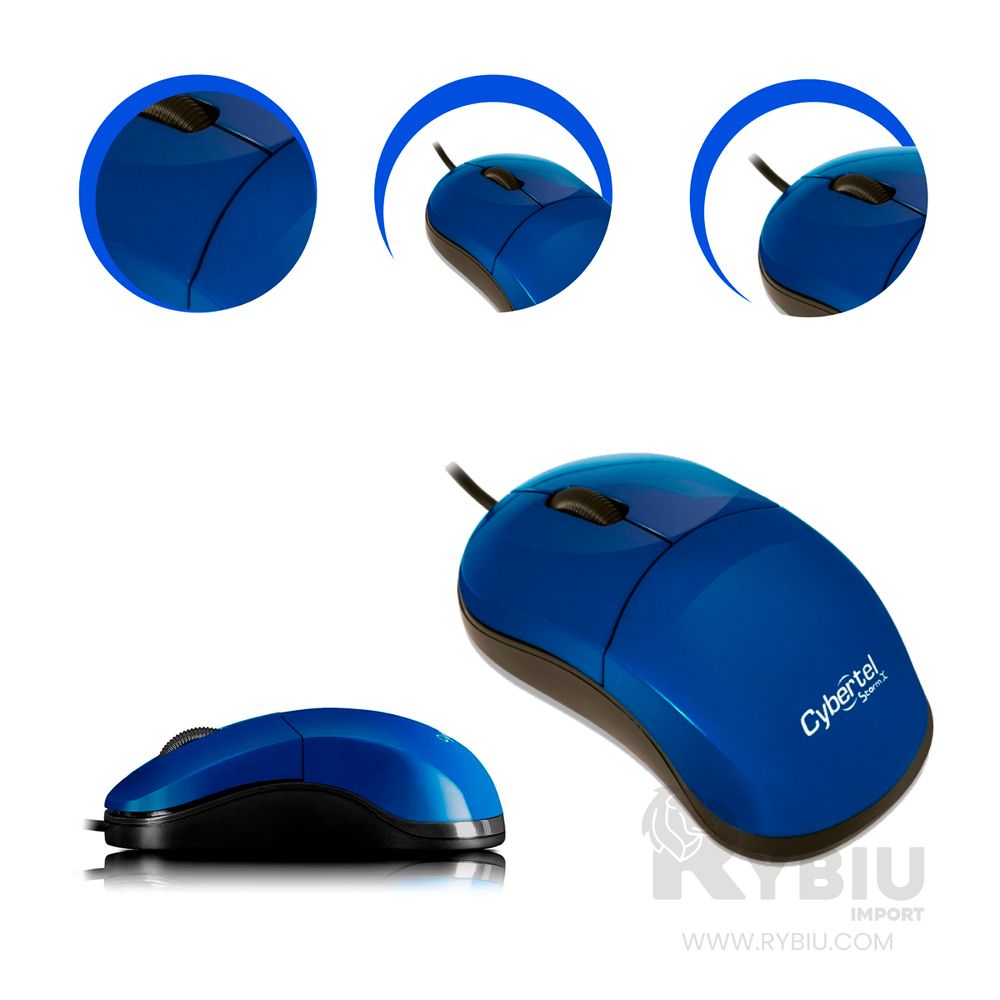 Mouse Optico de Color Azul Brillante - Promart
