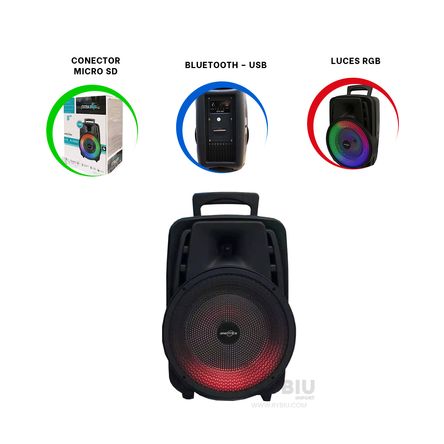 Altavoz Negro con Graves Profundos en el Sonido Altavoz Negro con Graves Profundos en el Sonido