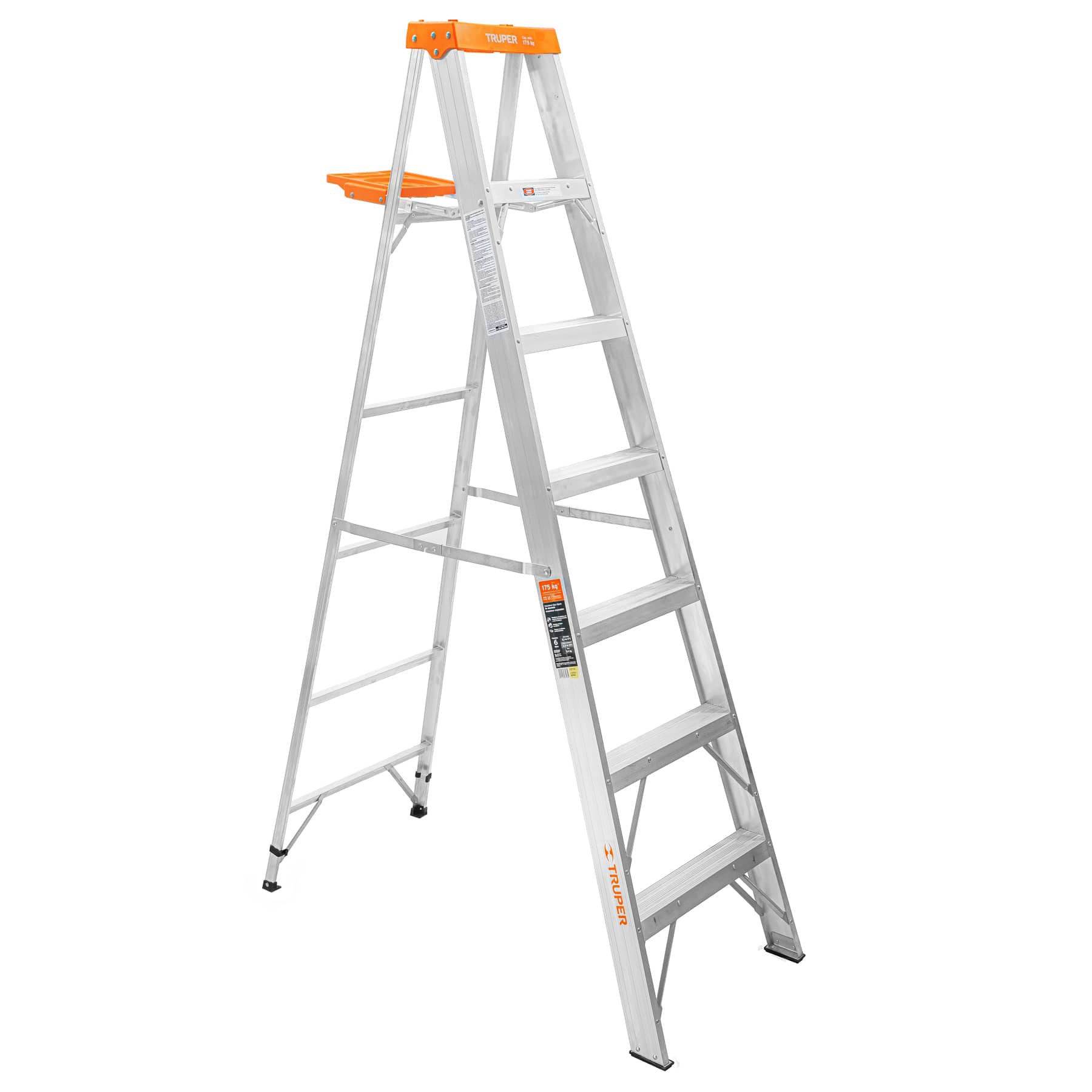 Escalera Tijera 6 Peldaños Capacidad De Carga 175 Kg Truper 16744
