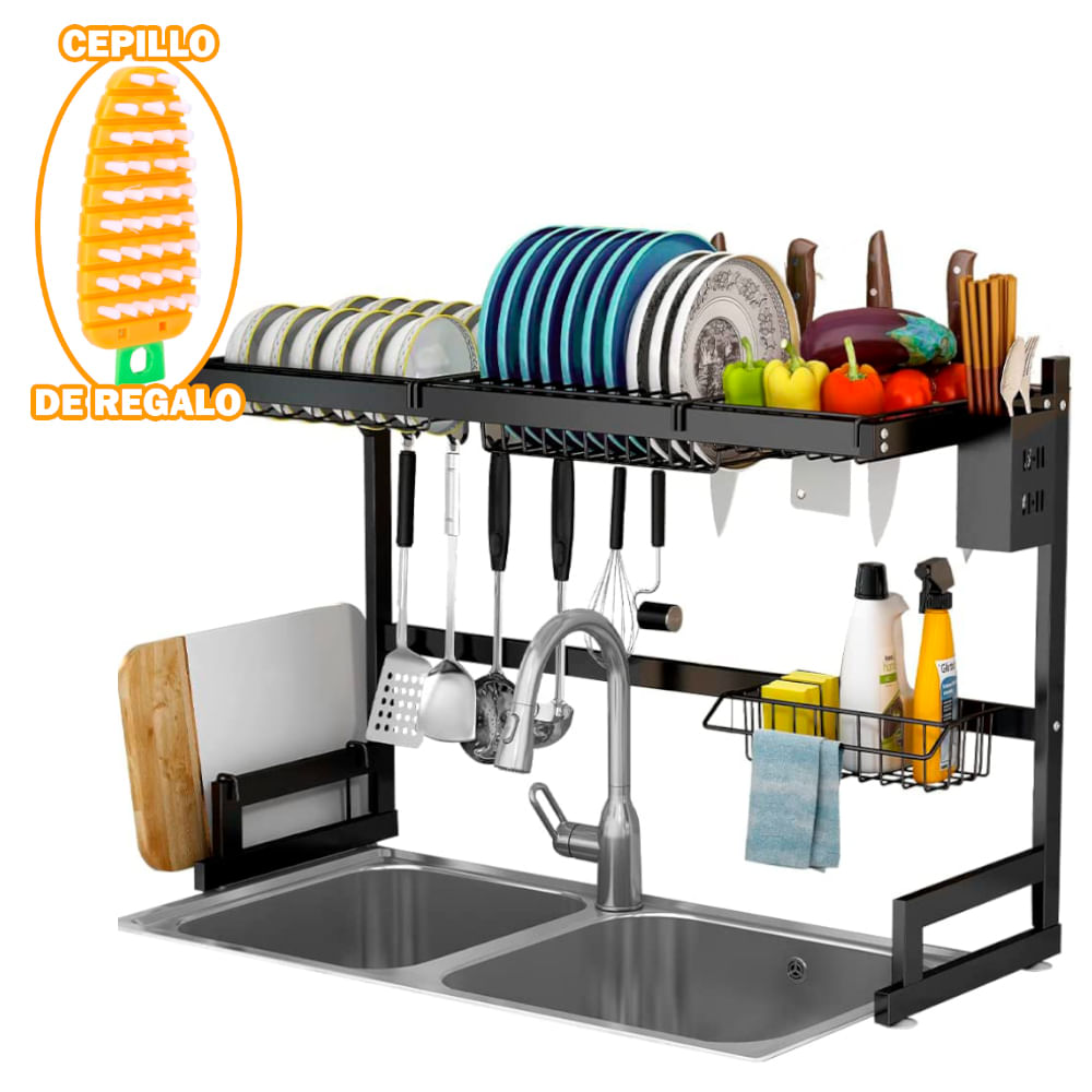 Organizador Escurridor De Platos De 85cm Acero Inoxidable - Promart