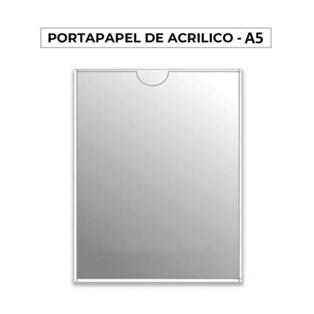 Portafolleto Acrilico A5 Portamenu Portapapel