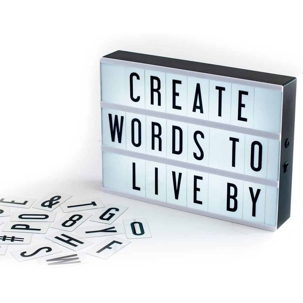 Caja de Luz LED Card Box Lightbox Negro Pizarra Promart