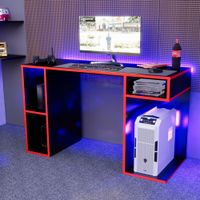 Escritorio Gamer NR 01 120cm Movenda Negro Rojo