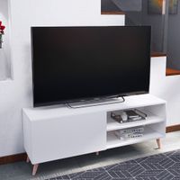 Mesa de TV Harmonia 65"" 1 puerta Movenda Blanco