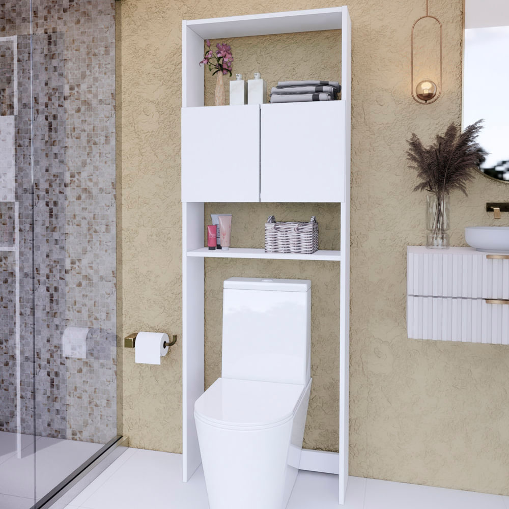 Organizador de Baño Valencia 182x63cm 2 Puertas Movenda Blanco