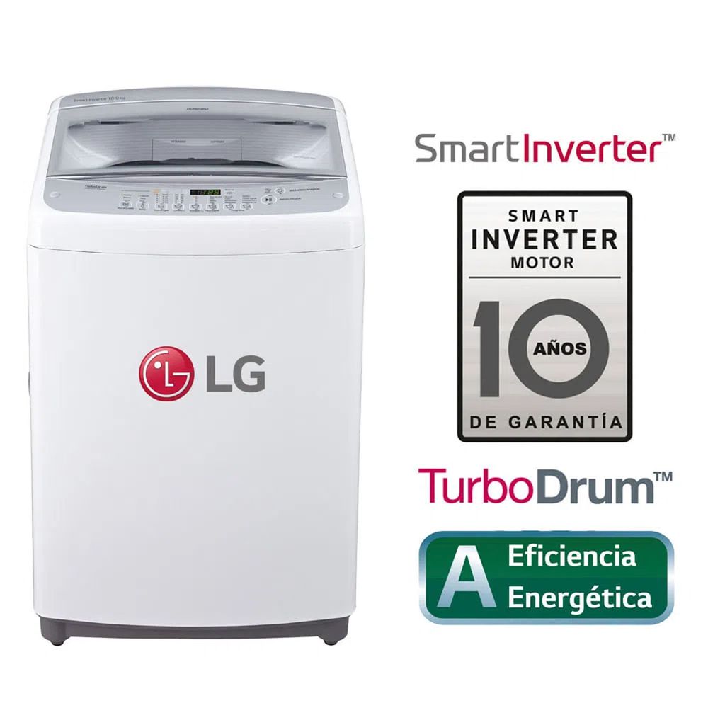 Lavadora LG WT9DPB Smart Motion Carga Superior 9kg Gris - Promart