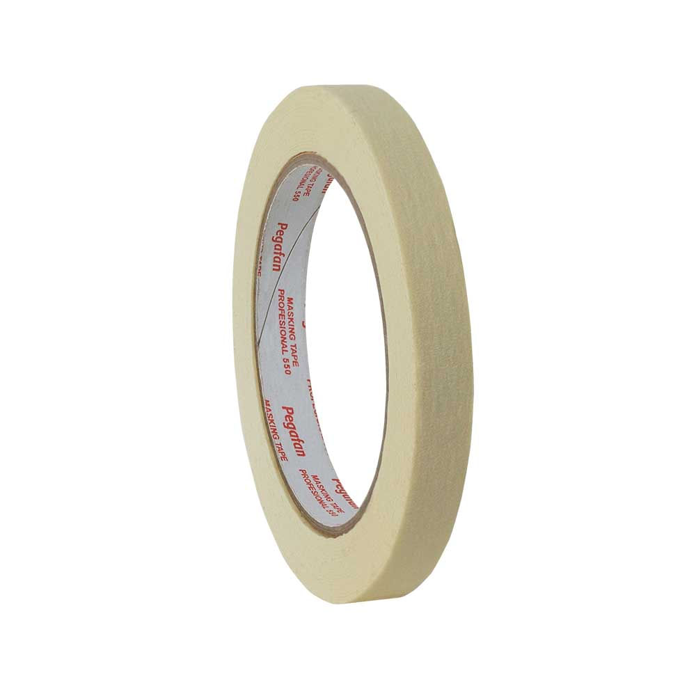 Cinta Masking Tape Profesional 550 Papel Blanco 12mm x 50m Pegafan