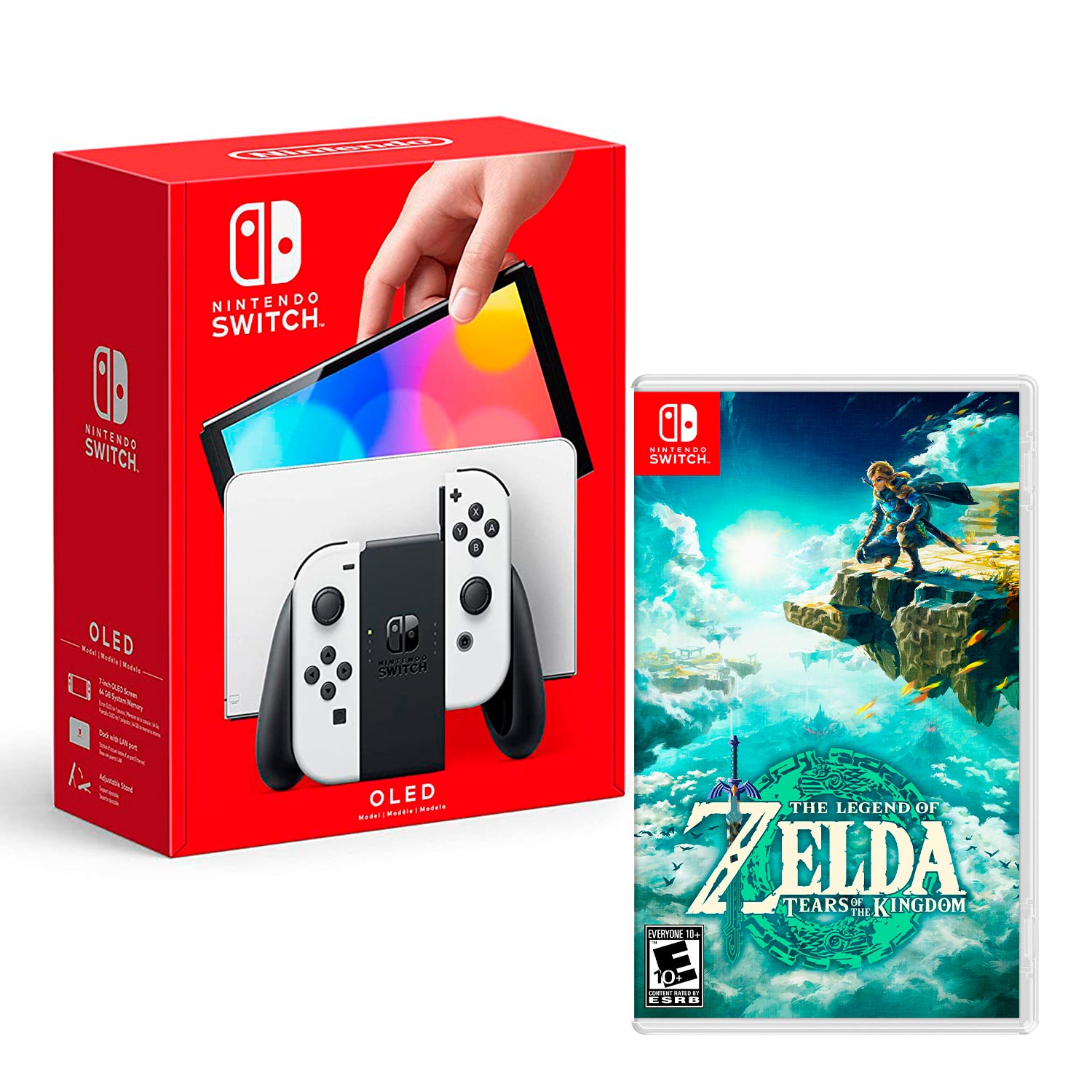 Consola Nintendo Switch Oled Blanco + The Legend Of Zelda Tears Of The Kingdom