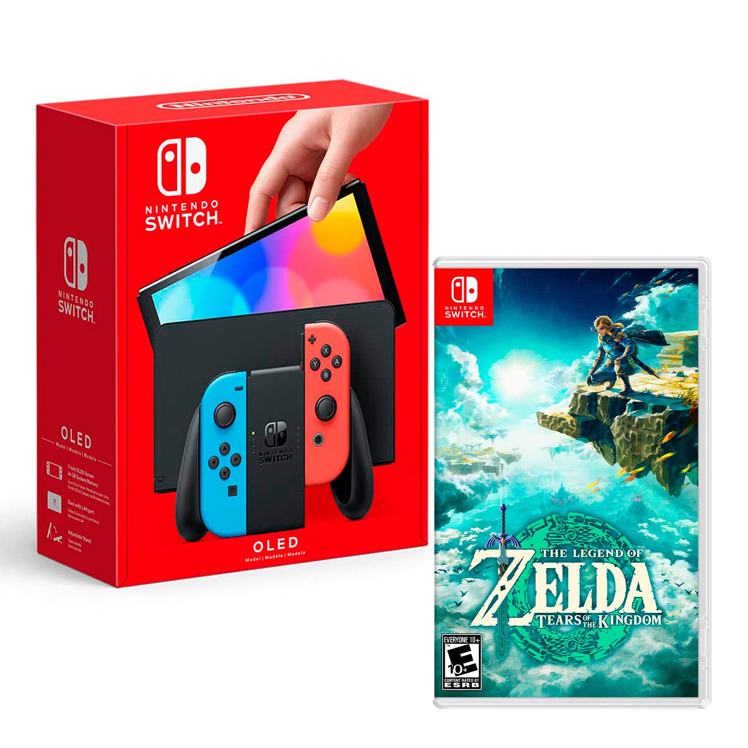 Consola Nintendo Switch Oled Neón + The Legend Of Zelda Tears Of The Kingdom