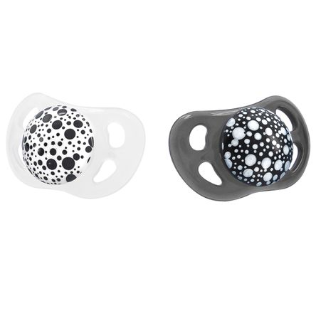 Chupones Twistshake 0 6m Blanco Negro x2 Chupones Twistshake 0 6m Blanco Negro x2