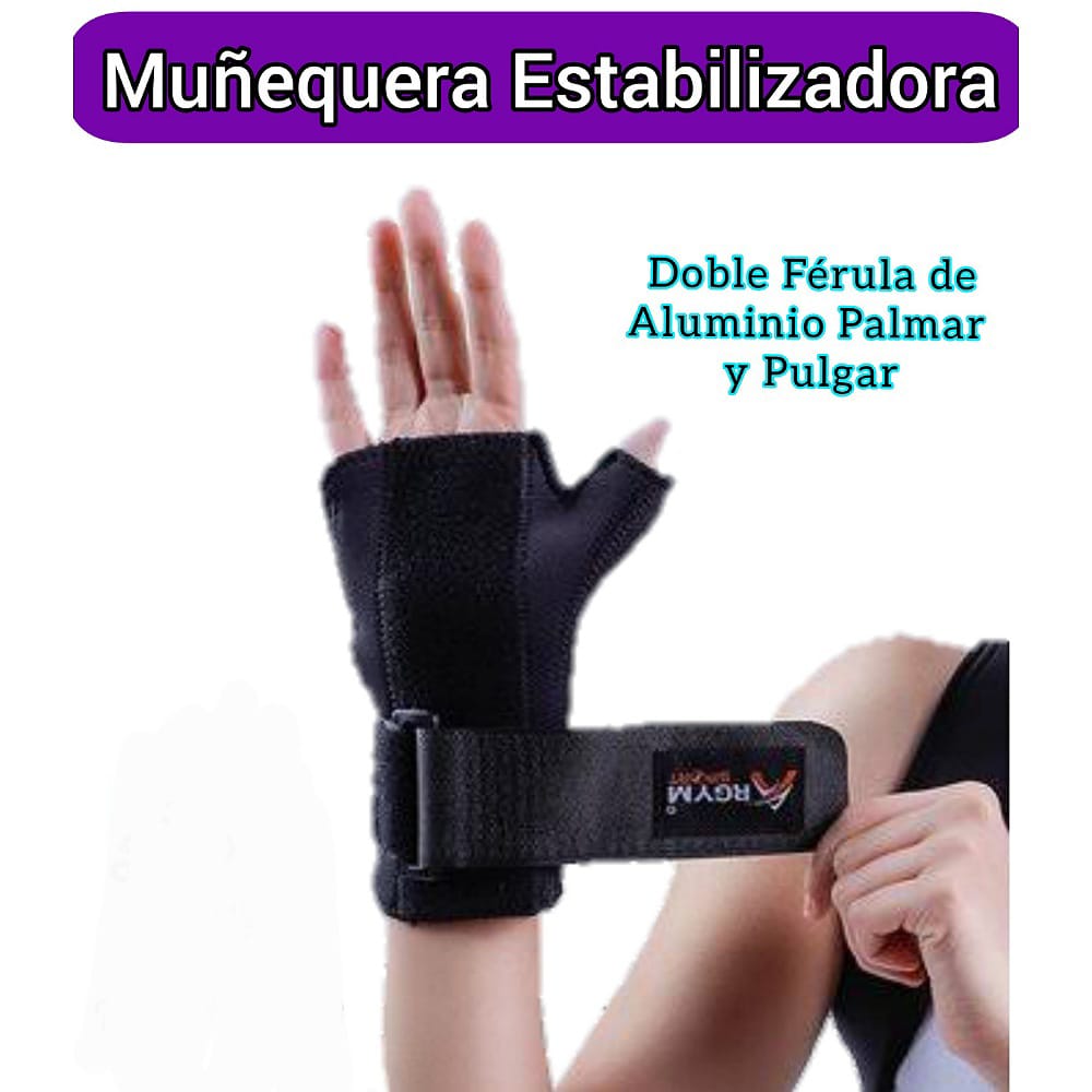 Férula de pulgar y muñequera, férula de tenosinovitis de De Quervain,  muñequera para túnel carpiano con estabilizador para pulgar, férula de  pulgar