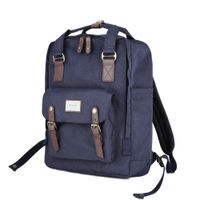 Mochila escolar o de viaje porta Laptop Himawari H1010 2 Azul Marino